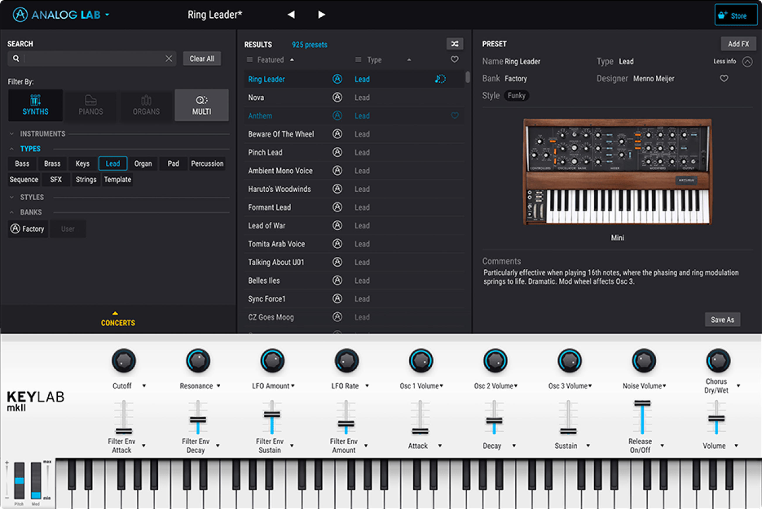 Analog Lab screenshot